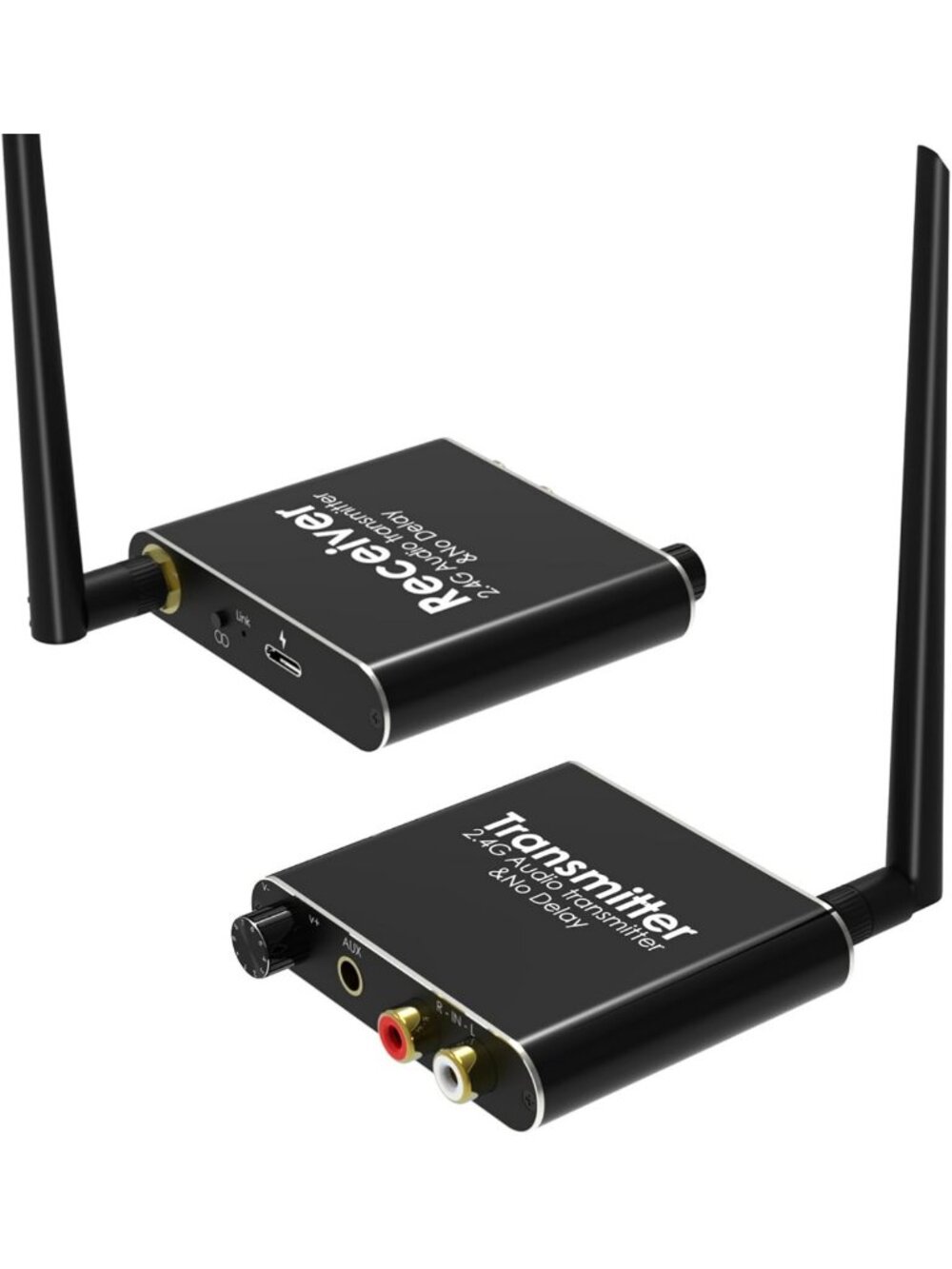 2.4GHz Wireless Audio Transmitter & Receiver Set for TV - Clear Sound, Easy